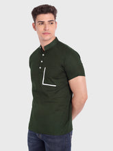 Mens Casual Half Sleeve Slim Fit Kurta